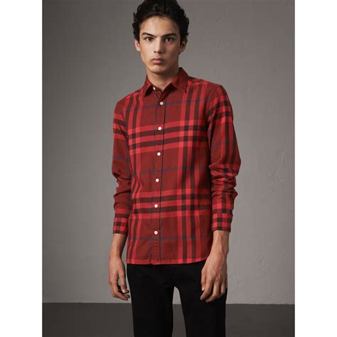 burberry red flannel|Burberry flannel shirt oversized.